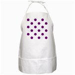 Polka Dots - Purple Violet on White BBQ Apron