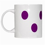 Polka Dots - Purple Violet on White White Mug