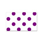 Polka Dots - Purple Violet on White Sticker Rectangular (100 pack)