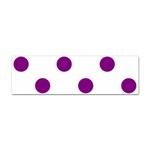 Polka Dots - Purple Violet on White Sticker Bumper (10 pack)