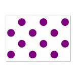 Polka Dots - Purple Violet on White Sticker A4 (100 pack)