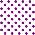 Polka Dots - Purple Violet on White ScrapBook Page 12  x 12 