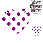 Polka Dots - Purple Violet on White Playing Cards 54 (Heart)