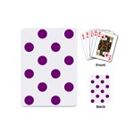 Polka Dots - Purple Violet on White Playing Cards (Mini)