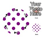 Polka Dots - Purple Violet on White Playing Cards 54 (Round)