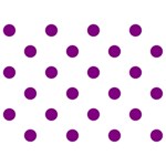 Polka Dots - Purple Violet on White Birthday Cake 3D Greeting Card (7x5)