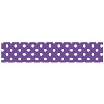 Polka Dots - White on Dark Lavender Violet Flano Scarf (Small)
