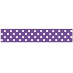 Polka Dots - White on Dark Lavender Violet Flano Scarf (Large)