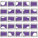 Polka Dots - White on Dark Lavender Violet 9mm Italian Charm (25 pack)