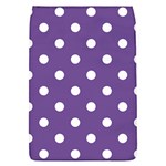 Polka Dots - White on Dark Lavender Violet Removable Flap Cover (L)