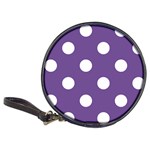 Polka Dots - White on Dark Lavender Violet Classic 20-CD Wallet