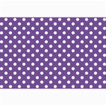 Polka Dots - White on Dark Lavender Violet Collage 12  x 18 