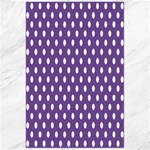 Polka Dots - White on Dark Lavender Violet Canvas 24  x 36 