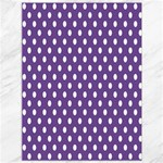 Polka Dots - White on Dark Lavender Violet Canvas 36  x 48 