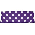Polka Dots - White on Dark Lavender Violet Body Pillow Case (Dakimakura) (One Side)