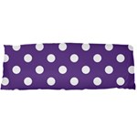 Polka Dots - White on Dark Lavender Violet Body Pillow Case Dakimakura (Two Sides)
