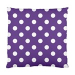 Polka Dots - White on Dark Lavender Violet Standard Cushion Case (Two Sides)