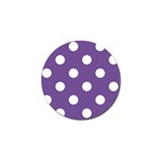 Polka Dots - White on Dark Lavender Violet Golf Ball Marker (10 pack)