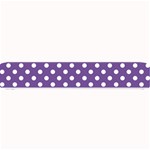 Polka Dots - White on Dark Lavender Violet Small Bar Mat