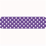 Polka Dots - White on Dark Lavender Violet Medium Bar Mat