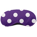 Polka Dots - White on Dark Lavender Violet Sleeping Mask
