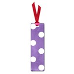 Polka Dots - White on Dark Lavender Violet Small Book Mark