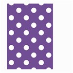 Polka Dots - White on Dark Lavender Violet Large Garden Flag (Two Sides)