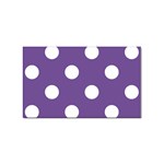 Polka Dots - White on Dark Lavender Violet Sticker Rectangular (10 pack)