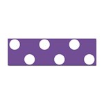 Polka Dots - White on Dark Lavender Violet Sticker Bumper (10 pack)
