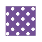 Polka Dots - White on Dark Lavender Violet Greeting Card 5  x 7 