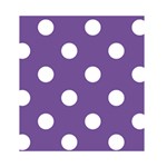 Polka Dots - White on Dark Lavender Violet Greeting Card 4.5  x 6 