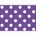 Polka Dots - White on Dark Lavender Violet 5  x 7  Photo Cards