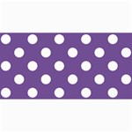 Polka Dots - White on Dark Lavender Violet 4  x 8  Photo Cards