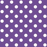 Polka Dots - White on Dark Lavender Violet ScrapBook Page 8  x 8 
