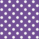 Polka Dots - White on Dark Lavender Violet ScrapBook Page 12  x 12 