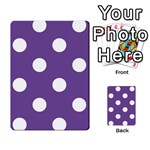 Polka Dots - White on Dark Lavender Violet Multi-purpose Cards (Rectangle)