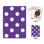 Polka Dots - White on Dark Lavender Violet Playing Cards Single Design