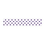 Polka Dots - Dark Lavender Violet on White Flano Scarf (Mini)