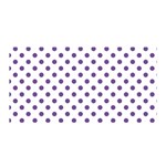 Polka Dots - Dark Lavender Violet on White Satin Wrap