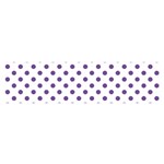 Polka Dots - Dark Lavender Violet on White Satin Scarf (Oblong)