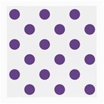 Polka Dots - Dark Lavender Violet on White Medium Glasses Cloth (2 Sides)