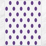 Polka Dots - Dark Lavender Violet on White Canvas 11  x 14 