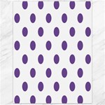 Polka Dots - Dark Lavender Violet on White Canvas 12  x 16 