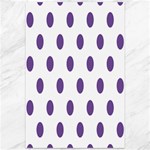 Polka Dots - Dark Lavender Violet on White Canvas 12  x 18 