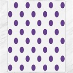 Polka Dots - Dark Lavender Violet on White Canvas 16  x 20 
