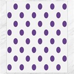 Polka Dots - Dark Lavender Violet on White Canvas 20  x 24 