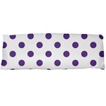 Polka Dots - Dark Lavender Violet on White Body Pillow Case (Dakimakura) (One Side)