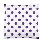 Polka Dots - Dark Lavender Violet on White Standard Cushion Case (One Side)