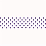 Polka Dots - Dark Lavender Violet on White Medium Bar Mat