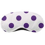 Polka Dots - Dark Lavender Violet on White Sleeping Mask